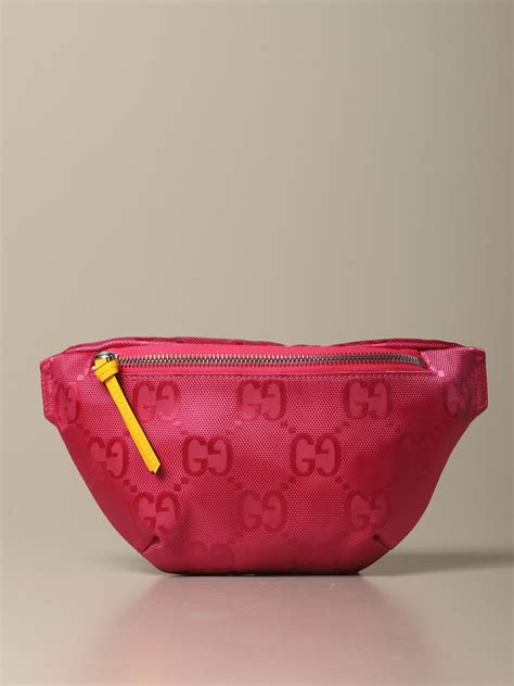 gucci fuchsia belt bag|GG rubber.